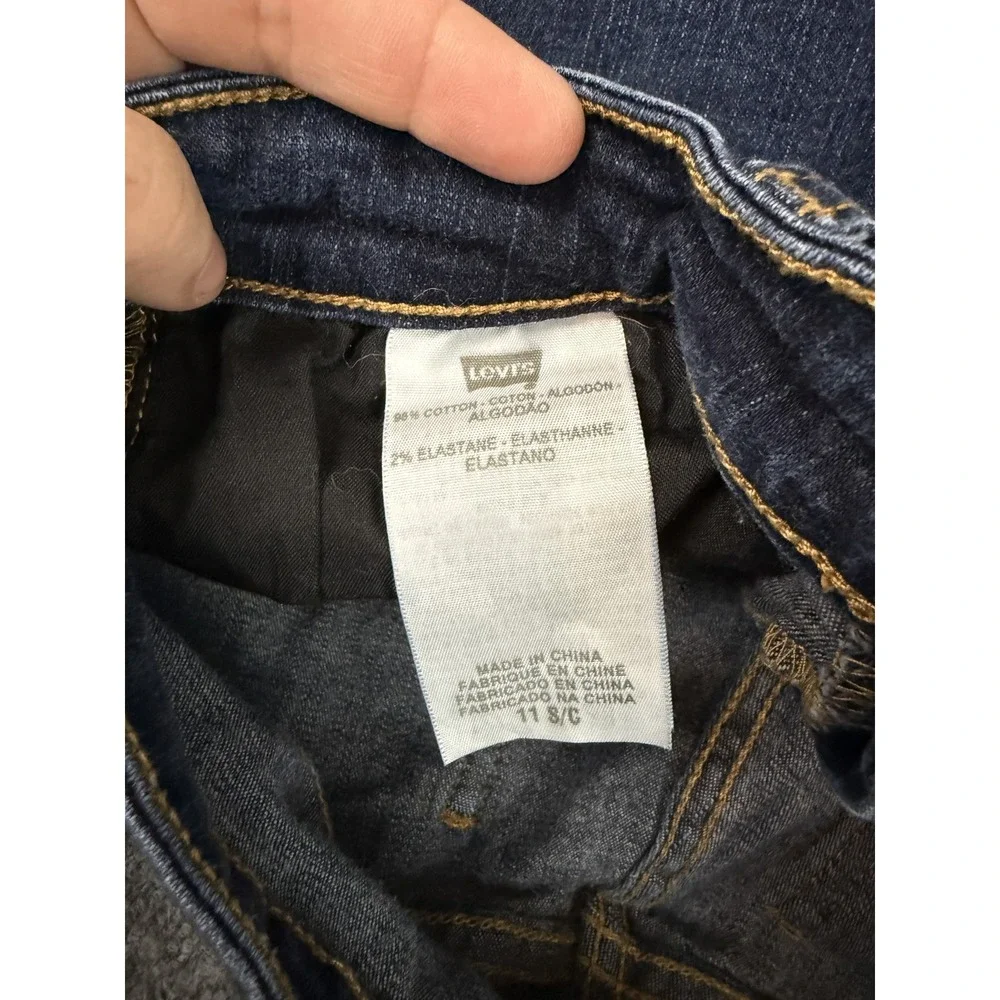 Levi's 535 Legging Jeans Women's Size 11 Short Dark Wash Stretch Mid Rise Denim